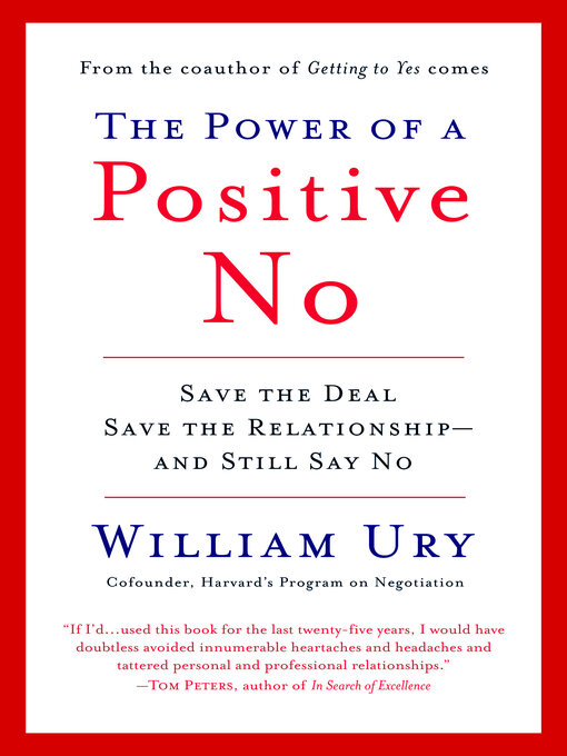 Title details for The Power of a Positive No by William Ury - Wait list